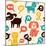 Seamless Pattern with Funny Cats and Dogs-venimo-Mounted Art Print