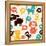 Seamless Pattern with Funny Cats and Dogs-venimo-Framed Stretched Canvas