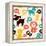 Seamless Pattern with Funny Cats and Dogs-venimo-Framed Stretched Canvas