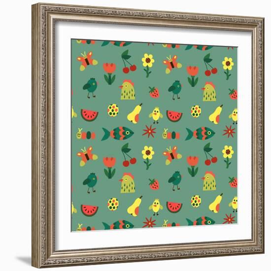 Seamless pattern-Yuliya Drobova-Framed Giclee Print