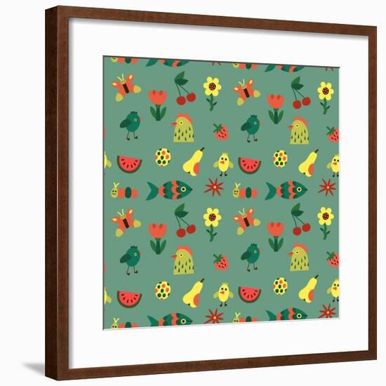 Seamless pattern-Yuliya Drobova-Framed Premium Giclee Print