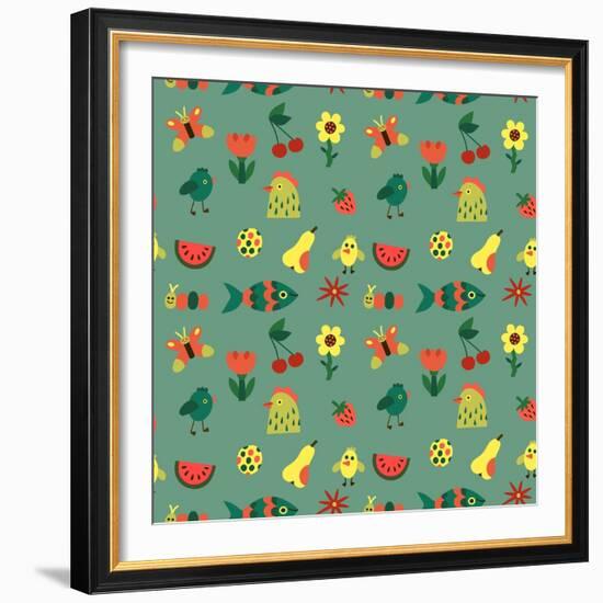 Seamless pattern-Yuliya Drobova-Framed Premium Giclee Print