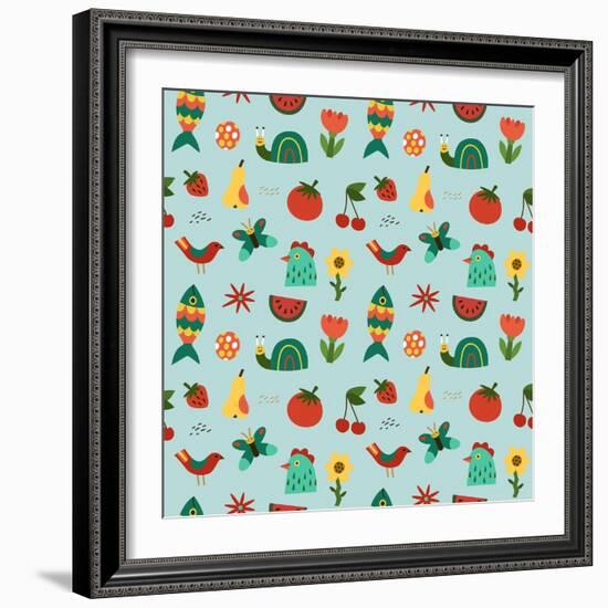 Seamless pattern-Yuliya Drobova-Framed Giclee Print