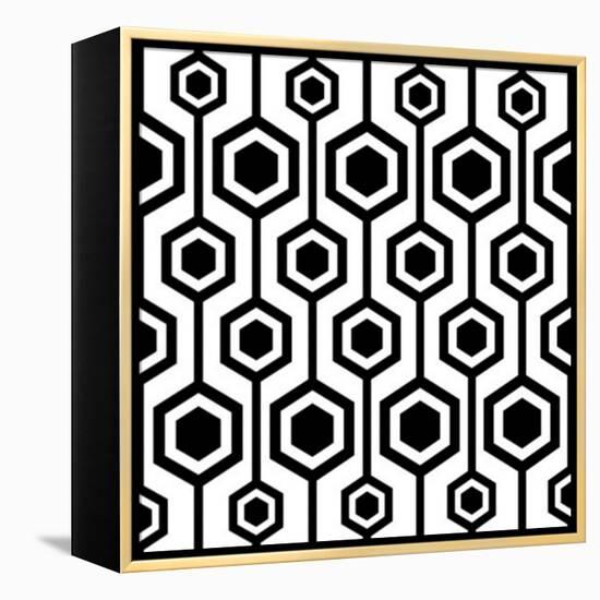 Seamless Retro Pattern-katritch-Framed Stretched Canvas