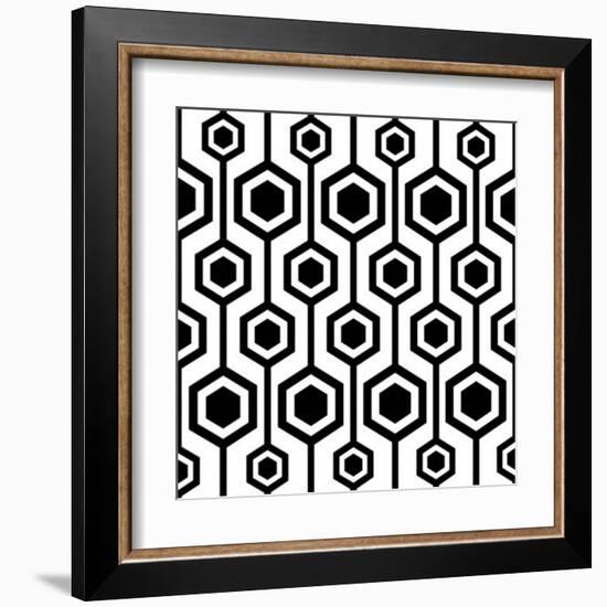 Seamless Retro Pattern-katritch-Framed Art Print