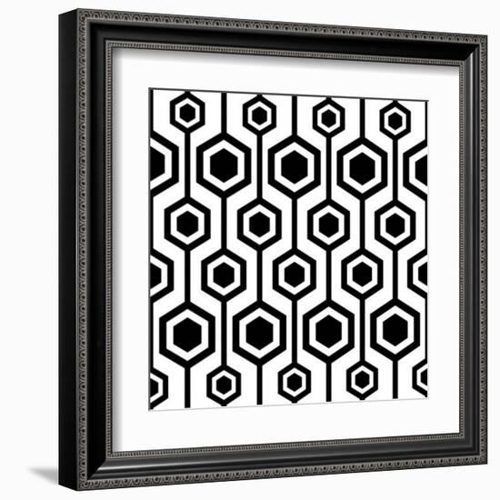 Seamless Retro Pattern-katritch-Framed Art Print