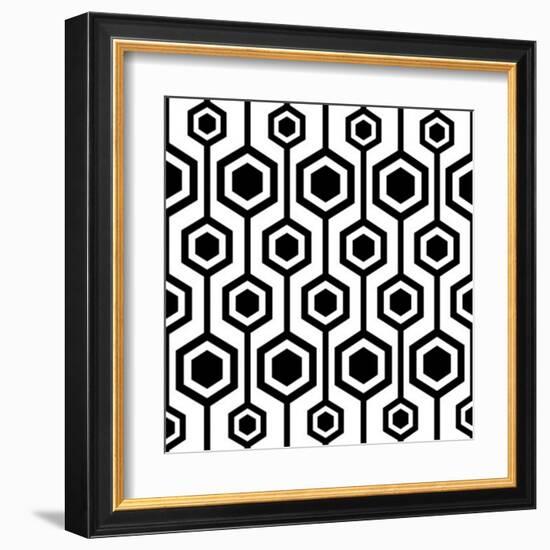 Seamless Retro Pattern-katritch-Framed Art Print