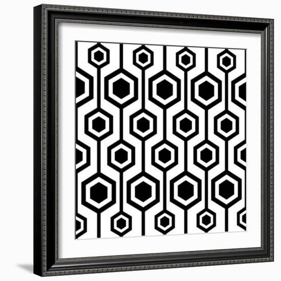 Seamless Retro Pattern-katritch-Framed Art Print