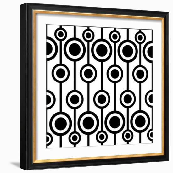 Seamless Retro Pattern-katritch-Framed Premium Giclee Print