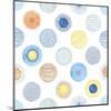 Seamless Summer Pattern with Hand-Drawn and Watercolor Circles Texture, Abstraction Colorful Illust-Nikiparonak-Mounted Art Print