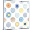 Seamless Summer Pattern with Hand-Drawn and Watercolor Circles Texture, Abstraction Colorful Illust-Nikiparonak-Mounted Art Print