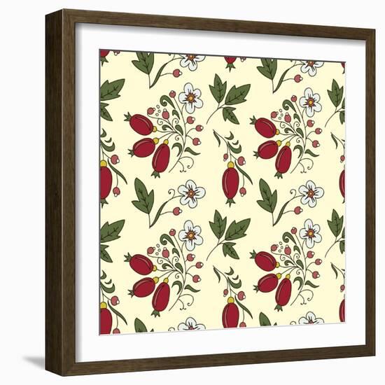 Seamless Texture Barberry-Little_cuckoo-Framed Art Print