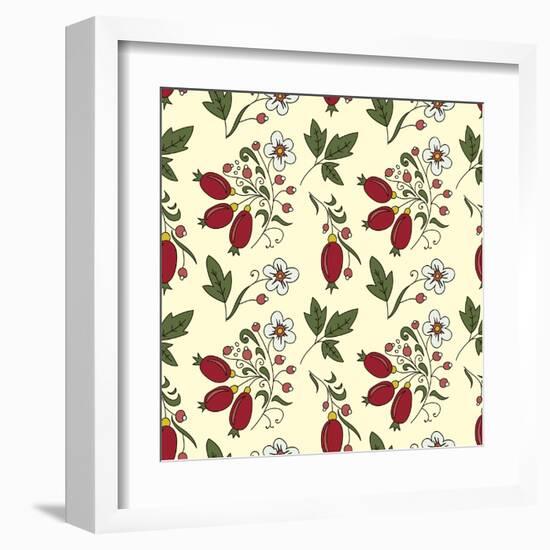 Seamless Texture Barberry-Little_cuckoo-Framed Art Print