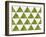 Seamless Texture of Green and White Triangle-Little_cuckoo-Framed Art Print