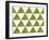 Seamless Texture of Green and White Triangle-Little_cuckoo-Framed Art Print