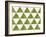 Seamless Texture of Green and White Triangle-Little_cuckoo-Framed Art Print
