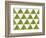 Seamless Texture of Green and White Triangle-Little_cuckoo-Framed Art Print