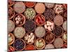 Seamless Texture of Spices on Black Background-Andrii Gorulko-Mounted Photographic Print