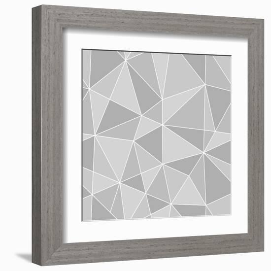 Seamless Triangles Texture, Abstract Illustration-100ker-Framed Art Print