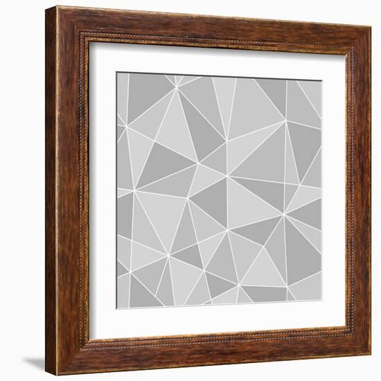 Seamless Triangles Texture, Abstract Illustration-100ker-Framed Art Print