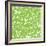 Seamless White Floral Pattern on Green-Naddiya-Framed Art Print