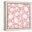 Seamless White Floral Pattern on Pink. Vector Illustration.-Naddiya-Framed Stretched Canvas