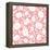 Seamless White Floral Pattern on Pink. Vector Illustration.-Naddiya-Framed Stretched Canvas