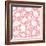 Seamless White Floral Pattern on Pink. Vector Illustration.-Naddiya-Framed Art Print