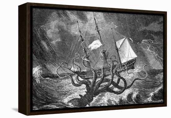 Seamonsters, the Kraken-null-Framed Premier Image Canvas