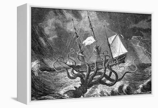 Seamonsters, the Kraken-null-Framed Premier Image Canvas