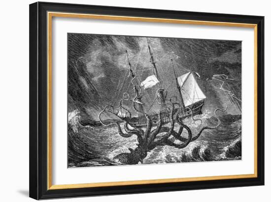 Seamonsters, the Kraken-null-Framed Giclee Print