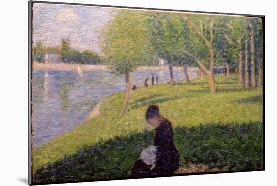 Seamstress, Grande Jatte, A Sunday Afternoon on the Island of La Grande Jatte, c.1884-6-Georges Seurat-Mounted Giclee Print