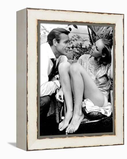 Sean Connery and Ursula Andress Take a Breather During Production of Dr No, 1962-null-Framed Stretched Canvas