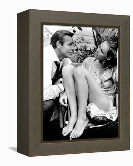 Sean Connery and Ursula Andress Take a Breather During Production of Dr No, 1962-null-Framed Stretched Canvas