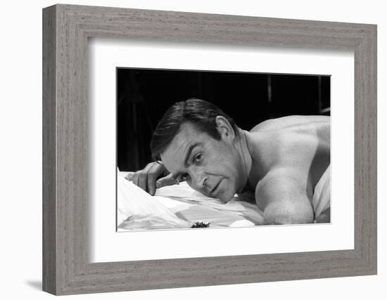 Sean Connery in Bed in a Scene from the Movie Thunderball-Mario de Biasi-Framed Photographic Print