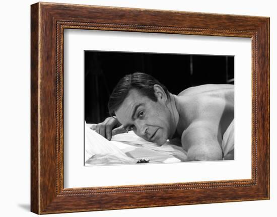 Sean Connery in Bed in a Scene from the Movie Thunderball-Mario de Biasi-Framed Photographic Print