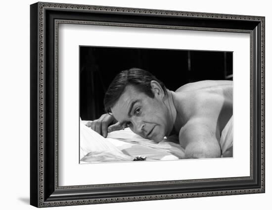 Sean Connery in Bed in a Scene from the Movie Thunderball-Mario de Biasi-Framed Photographic Print