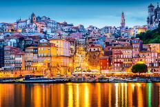 Porto, Portugal Old City Skyline from across the Douro River-Sean Pavone-Photographic Print