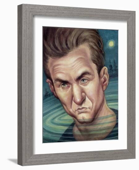 Sean Penn, 2003 (Acrylic on Illustration Board)-Anita Kunz-Framed Giclee Print