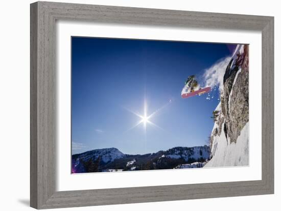 Sean Skiing Brighton Ski Area, Wasatch Mountains Utah-Louis Arevalo-Framed Photographic Print