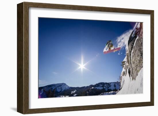 Sean Skiing Brighton Ski Area, Wasatch Mountains Utah-Louis Arevalo-Framed Photographic Print