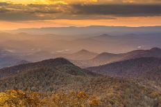 Blue Ridge Mountains in North Georgia, USA in the Autumn Season at Sunset.-SeanPavonePhoto-Photographic Print