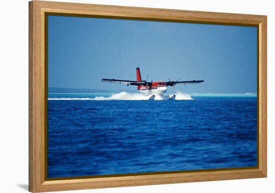 Seaplane Landing-Matthew Oldfield-Framed Premier Image Canvas