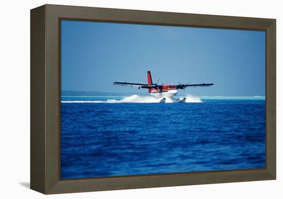 Seaplane Landing-Matthew Oldfield-Framed Premier Image Canvas