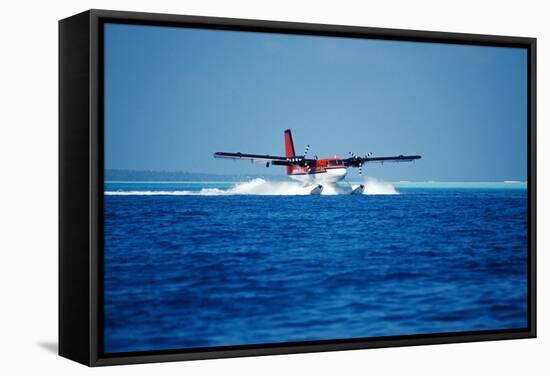 Seaplane Landing-Matthew Oldfield-Framed Premier Image Canvas