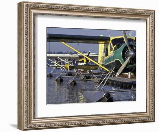 Seaplanes Docked on Lake Washington, Seattle, Washington, USA-Merrill Images-Framed Photographic Print