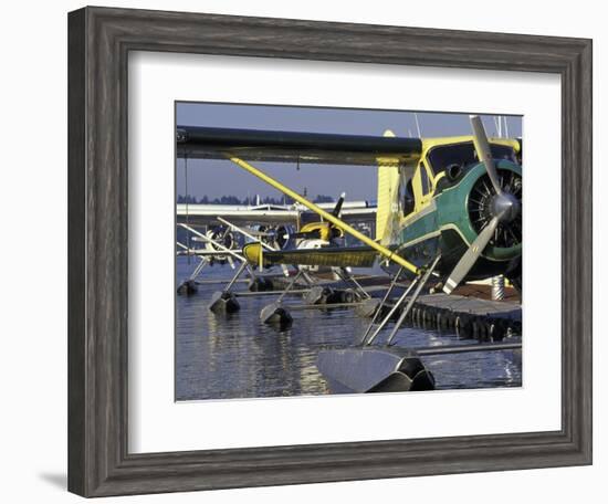 Seaplanes Docked on Lake Washington, Seattle, Washington, USA-Merrill Images-Framed Photographic Print