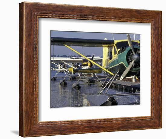 Seaplanes Docked on Lake Washington, Seattle, Washington, USA-Merrill Images-Framed Photographic Print