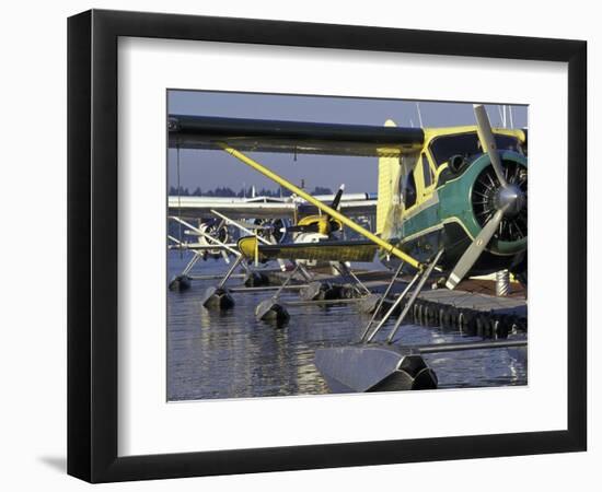 Seaplanes Docked on Lake Washington, Seattle, Washington, USA-Merrill Images-Framed Photographic Print