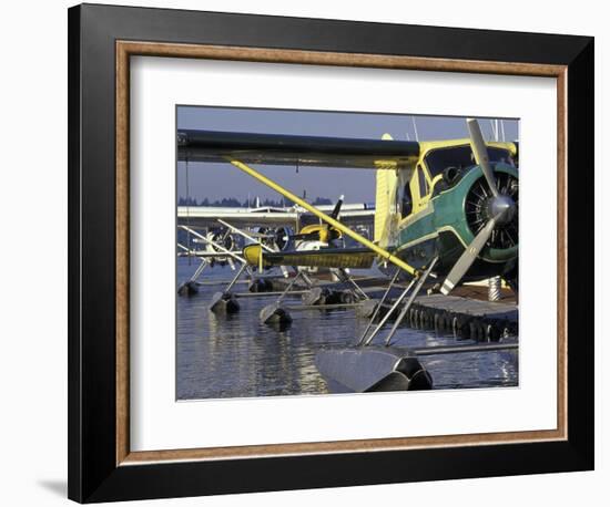 Seaplanes Docked on Lake Washington, Seattle, Washington, USA-Merrill Images-Framed Photographic Print